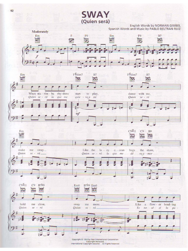 Sway Dean Martin 3LGCP Piano PDF PDF