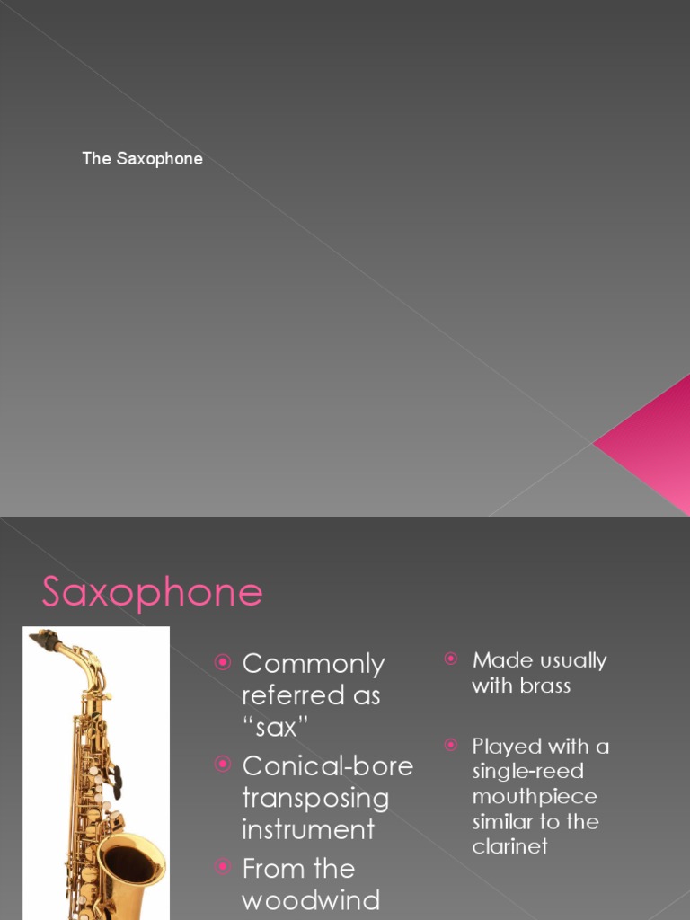 Saxophone Manual PDF Saxophone Tenor Saxophone