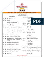 NSTSE Class 01 - Solution - Paper 436 - 2018