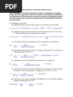 Thermochemistry Combination Problems Answers