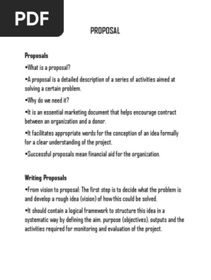 Proposal