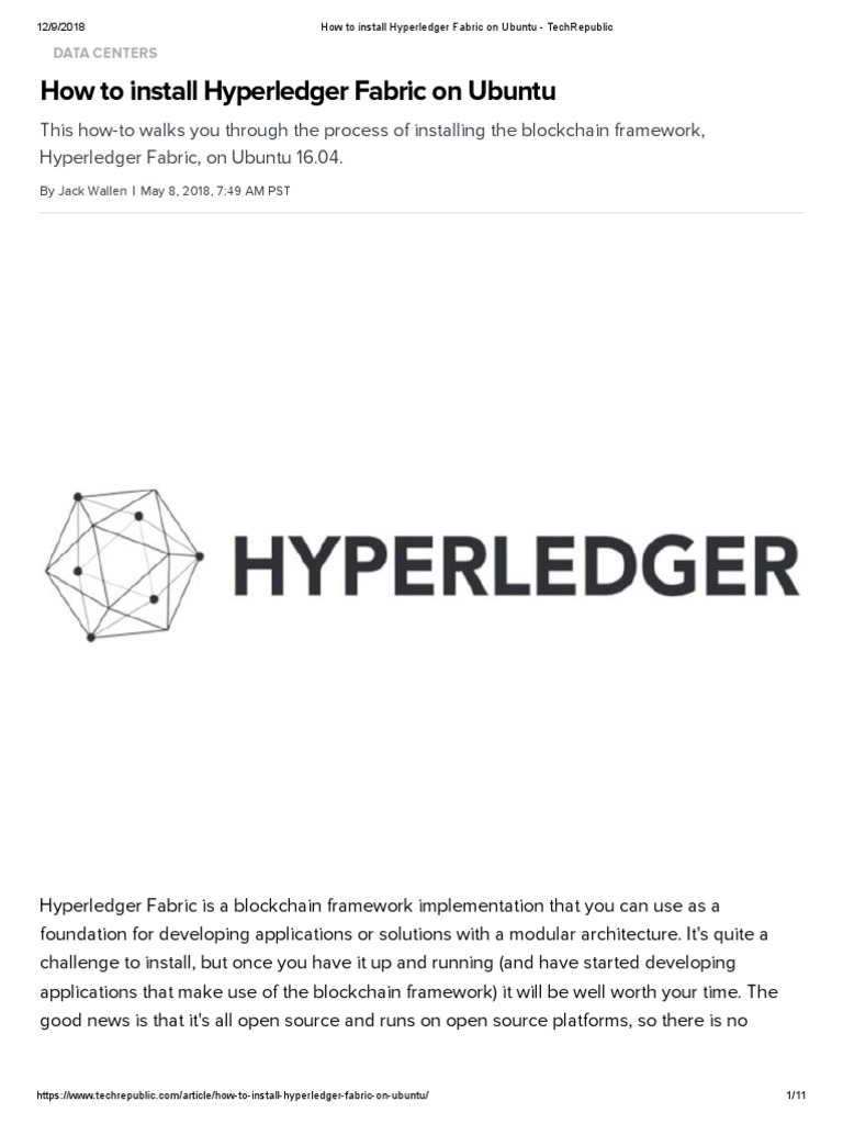 Install Hyperledger Fabric on Ubuntu | PDF | Investor | Virtualization