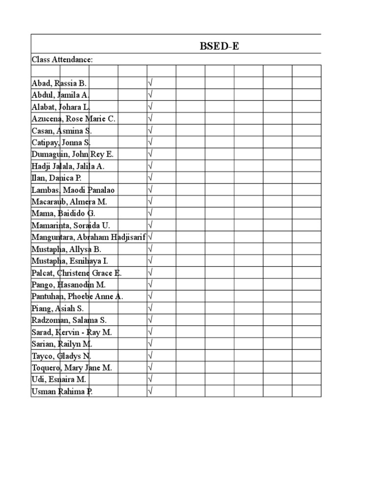 Attendance | PDF