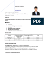 Anuj Kumar Mishra: Course Institution/Board Percentage/CGPA Year