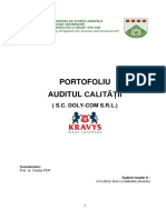 Proiect Auditul Calitatii SC Doly Com SRL