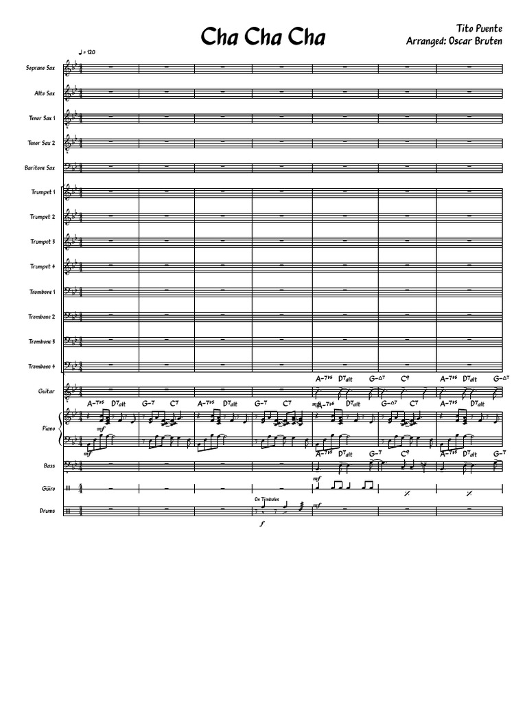 Cha Cha Cha | PDF | Saxophone | Tenor Saxophone