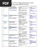 West Bengal Secretaries Contact List | PDF | Kolkata