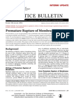 Practice Bulletin: Premature Rupture of Membranes