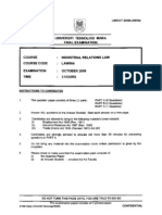 Universiti Teknologi Mara Final Examination: Confidential LW/OCT 2009/LAW564
