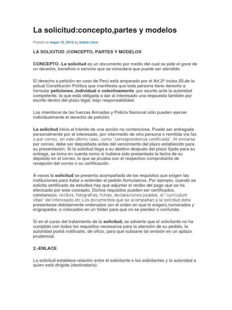 Cómo Redactar una Solicitud | PDF | Educación Secundaria | Correo