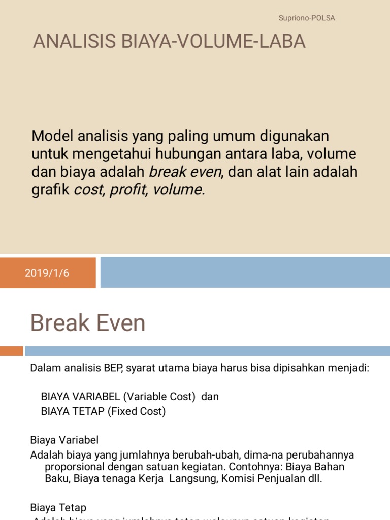 Contoh Soal Analisis Biaya Volume Laba Contoh Soal Terbaru