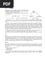 Triangle: α + β + γ = π; a b c a = b cos γ + c cos β − 2bc cos α; a − b a + b α − β α + β