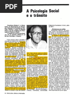 ROZESTRATEN 1986 a Psicologia Social e o Trânsito