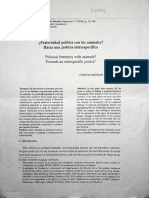 Fraternidad Política Con Los Animales