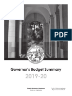 2019-2020 California Budget Proposal
