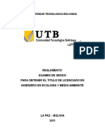 REGLAMENTO EXAMEN DE GRADO ECOLOGIA Final 4 AÑOS