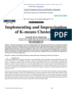 Implementing and Improvisation of K-Means Clustering: International Journal of Computer Science and Mobile Computing