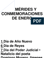 Efemérides y Conmemoraciones de Enero