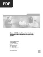 Cisco 1800 Series Integrated Services Routers (Fixed) Software Configuration Guide