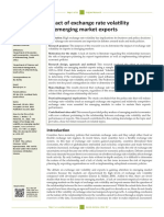 The Impact of Exchange Rate Volatility On Emerging Market Exports