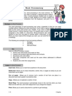 Word Processing - Student Notes