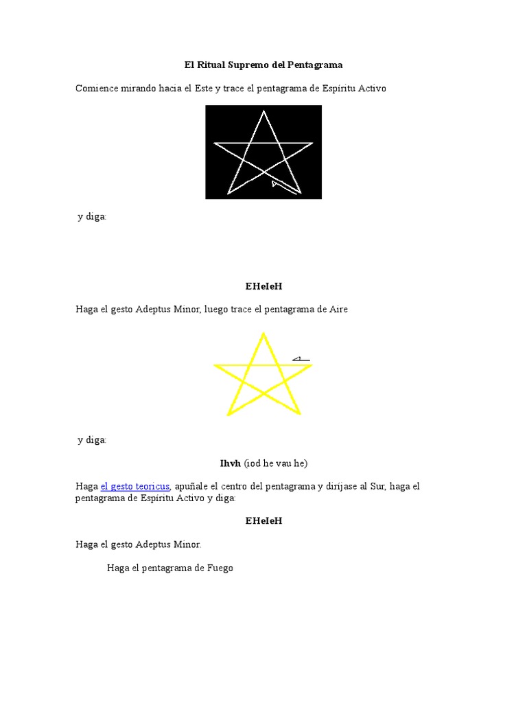 Ritual Supremo del Pentagrama | PDF | Rituales