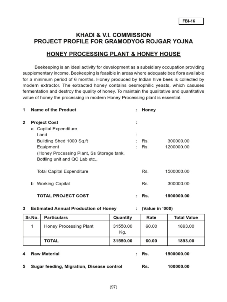 SMALL HONEY PROCESSING ROOM LAYOUT intelligence overview