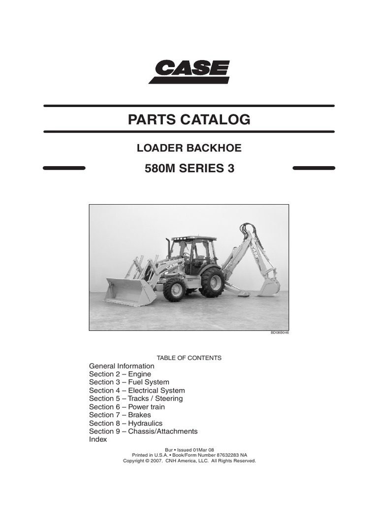 CASE 580M Series 3 Loader Backhoe Parts Catalogue Manual.pdf | Valve |  Engine Technology