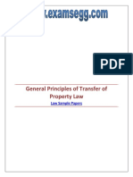 Practice Questions On Transfer of Property Act in India