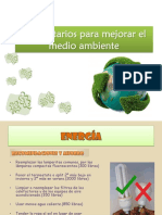 Comentarios Para Mejorar El Medio Ambiente