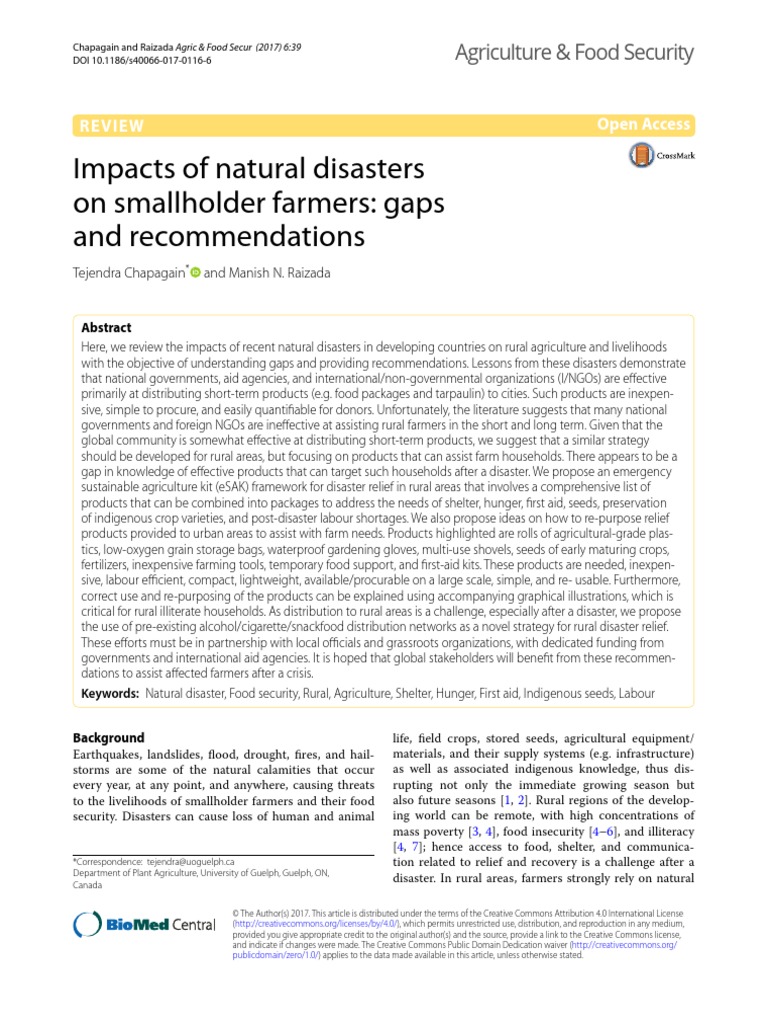 Chapagain-Raizada2017 Article ImpactsOfNaturalDisastersOnSma | PDF ...