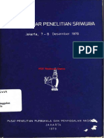 Pra Seminar Penelitian Sriwijaya Jakarta 7 Sd 8 Desember 1978