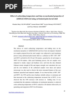 Effect of Carburizing Temperature and Time on Mechanical Properties Of