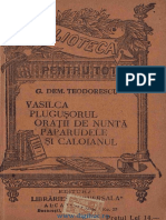 G. Dem. Teodorescu - Vasilca, Pluguşorul, Oraţii de Nuntă, Paparudele, Caloianul PDF