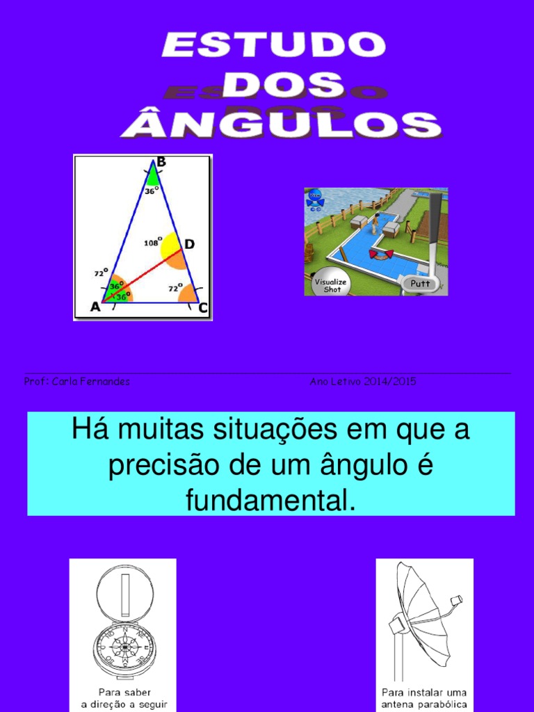 Tipos e Classificação de Ângulos 4º Ano | PDF | Geometria | Espaço