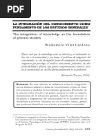 La Integración Del Conocimiento
