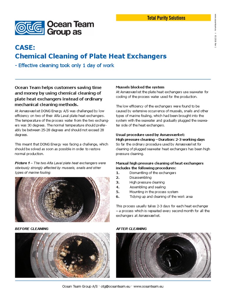 Efficient Chemical Cleaning Solution | PDF | Heat Exchanger | Heat