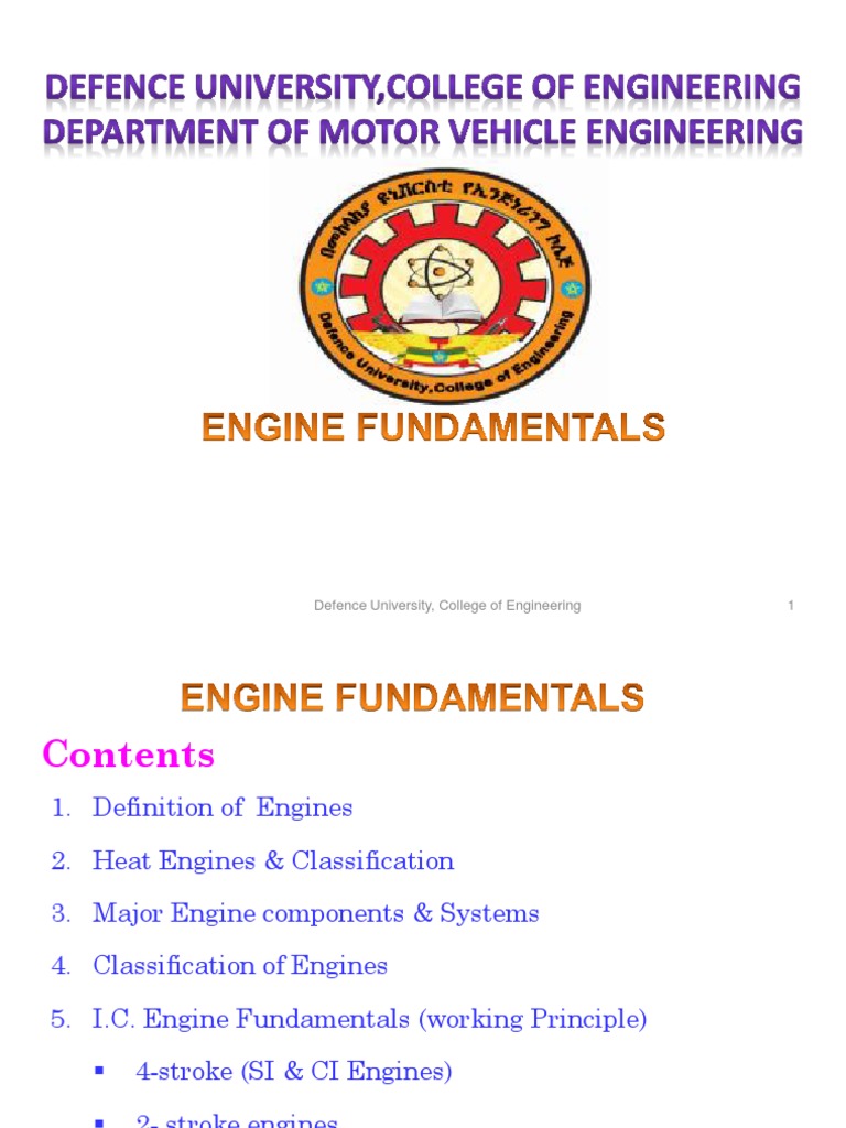 Engine Fundamentals PDF Internal Combustion Engine Diesel Engine