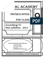 PHYSICS NOTES Badshah Zoodin 1234 For CLASS - Docx New (Repaired)