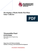 Final Year Project - Developing A Plastic Bottle Solar Collector