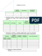 Formato Curricum Vitae para Icacit 2019 Docentes