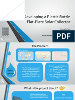 Developing A Plastic Bottle Flat-Plate Solar Collector