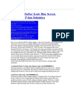 10 May 10 Daftar Kode Blue Screen Windows XP Dan Solusinya