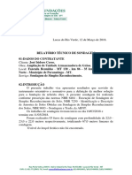 Relatório técnico de sondagem para ampliação de unidade armazenadora