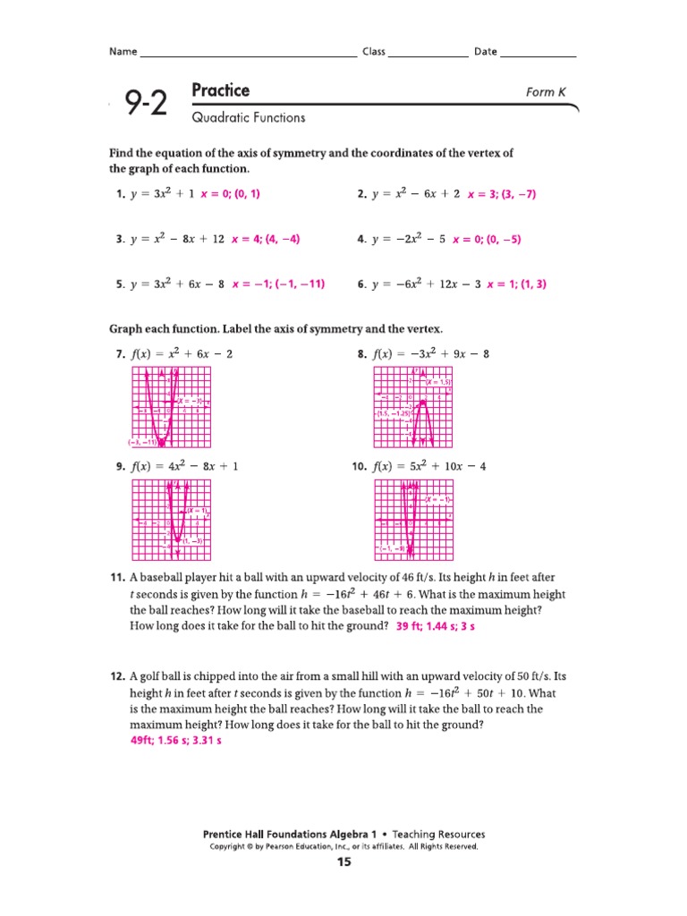 9 2 Practice B Answers