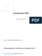 Instalando SIAF 2013