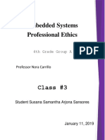 Embedded Systems Professional Ethics: 4th Grade Group A