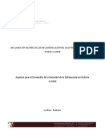 Declaración de Practicas de Certificación