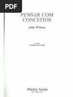 Pensar com Conceitos - John Wilson