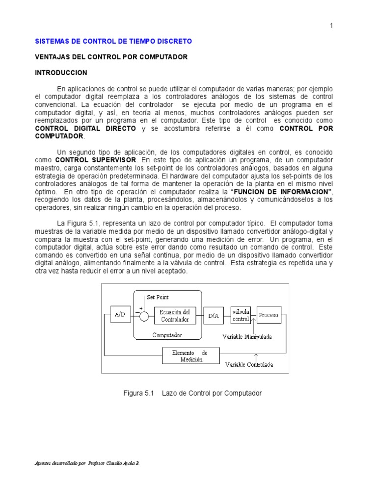 Control Digital Directo Pdf Muestreo Procesamiento De Señal
